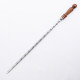 Stainless skewer 620*12*3 mm with wooden handle в Биробиджане
