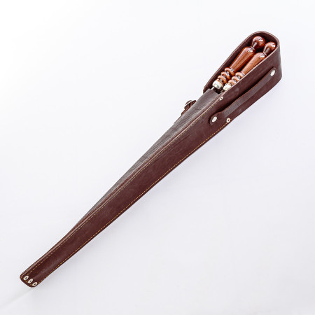 A set of skewers 670*12*3 mm in brown leather case в Биробиджане