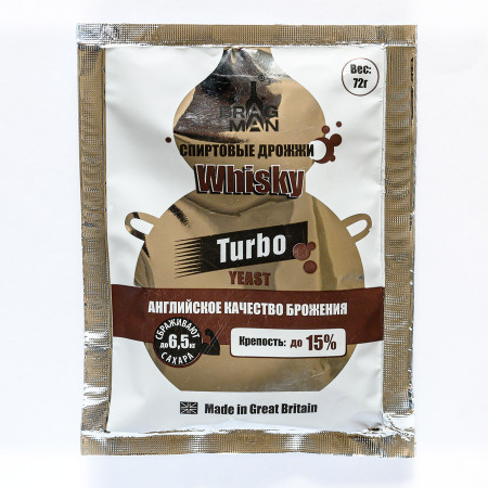 Turbo yeast alcohol BragMan "Whisky TURBO" (72 gr) в Биробиджане