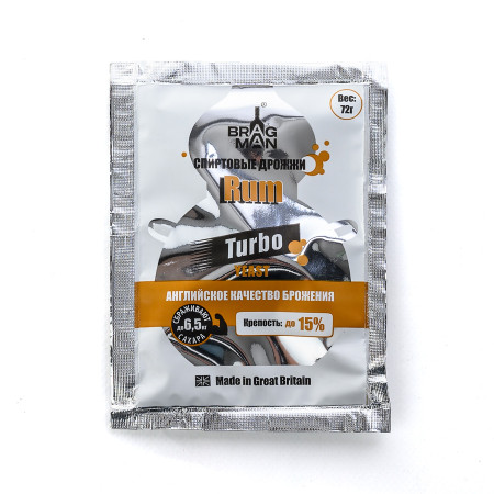 Turbo yeast alcohol BragMan "RUM TURBO" (72 gr) в Биробиджане